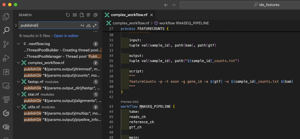 Wyszukiwanie w projekcie